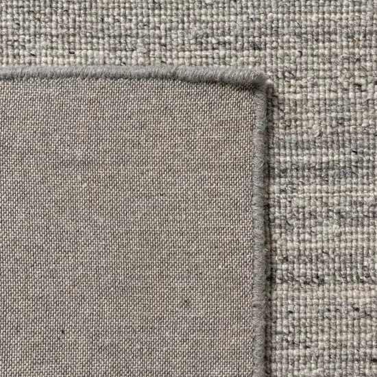 Silver And Gray Wool Hand Knotted Area Rug Photo 6