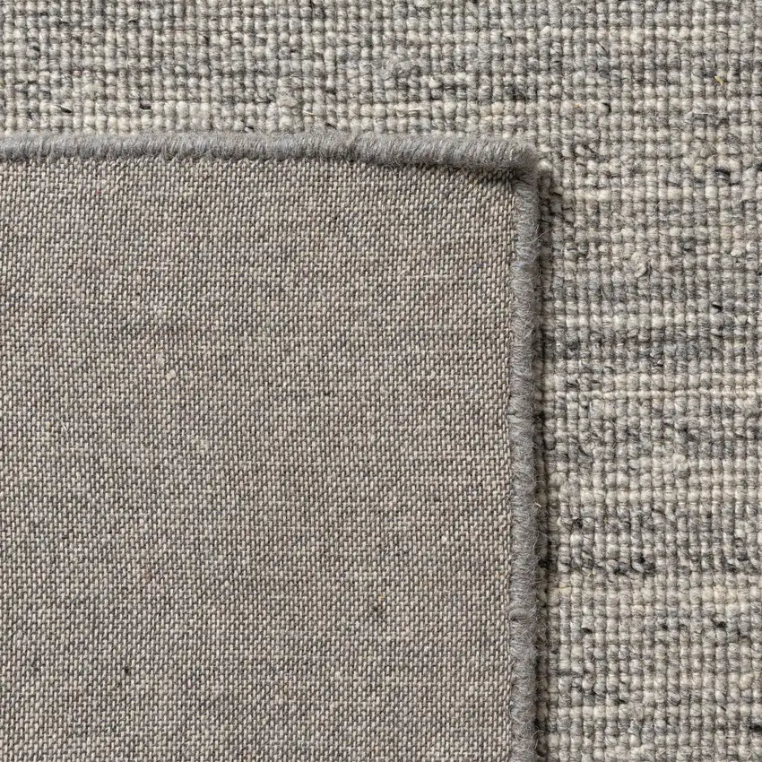 Silver And Gray Wool Hand Knotted Area Rug Photo 6