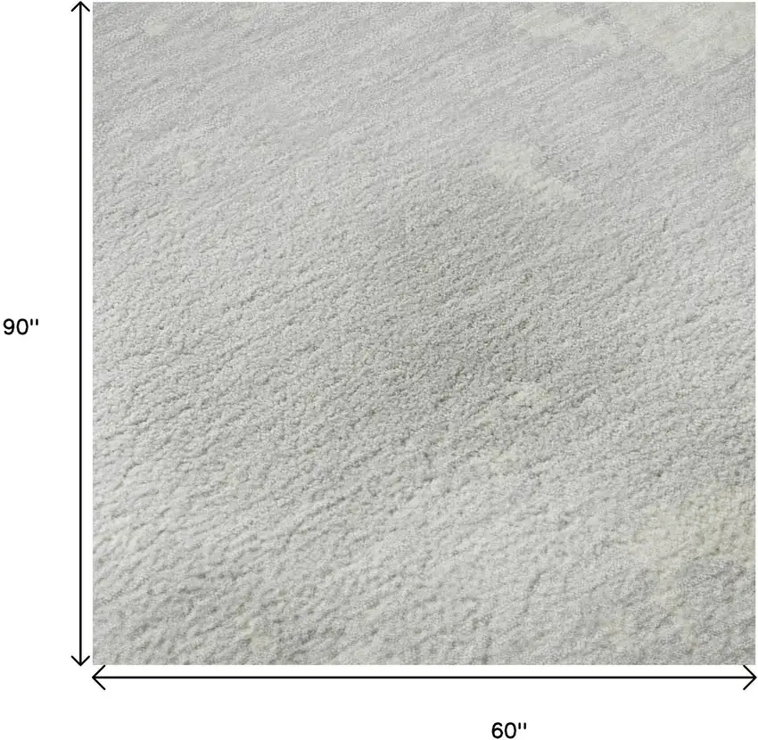 Silver And Ivory Abstract Washable Area Rug With UV Protection Photo 9