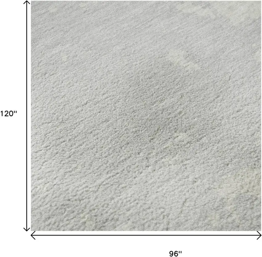 Silver And Ivory Abstract Washable Area Rug With UV Protection Photo 9