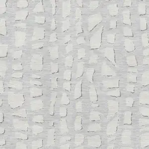 Photo of Silver And Ivory Cobblestone Washable Area Rug With UV Protection