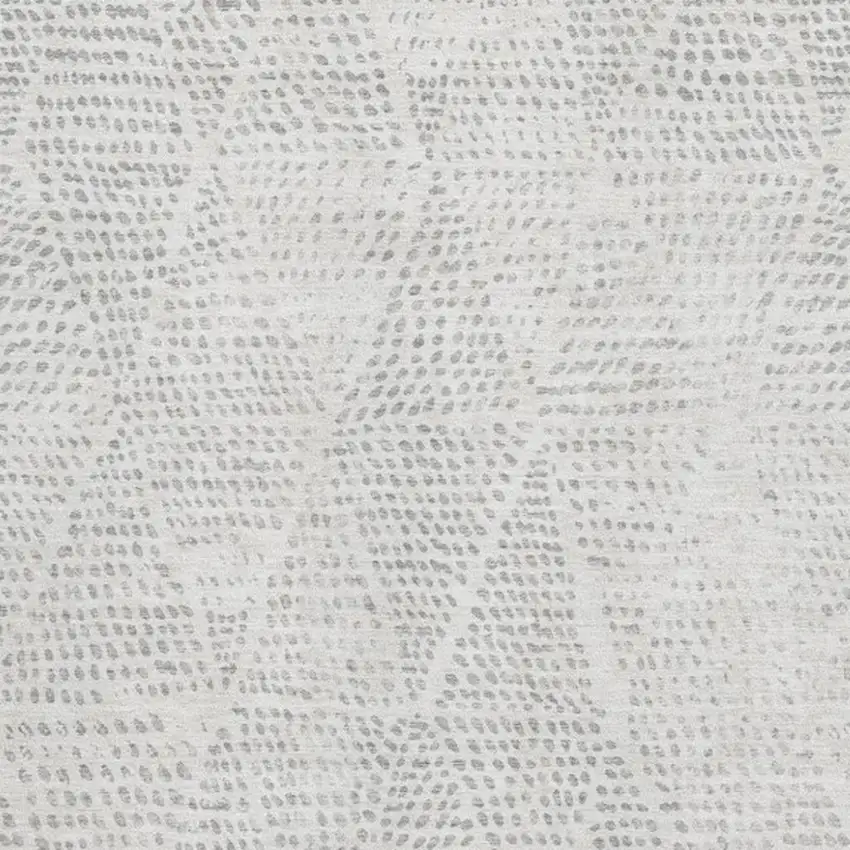 Silver And Ivory Diamond Washable Area Rug With UV Protection Photo 3