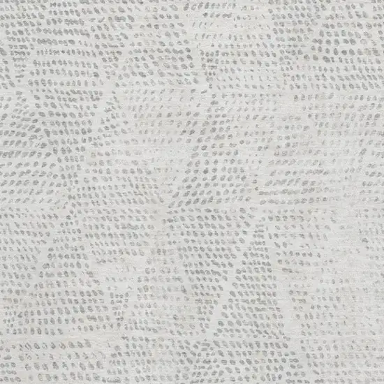 Silver And Ivory Diamond Washable Area Rug With UV Protection Photo 3