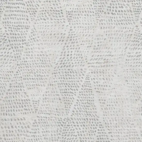 Silver And Ivory Diamond Washable Area Rug With UV Protection Photo 8