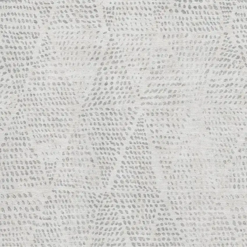 Silver And Ivory Diamond Washable Area Rug With UV Protection Photo 5