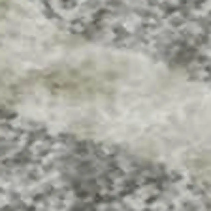 Silver And Ivory Geometric Washable Area Rug With UV Protection Photo 2