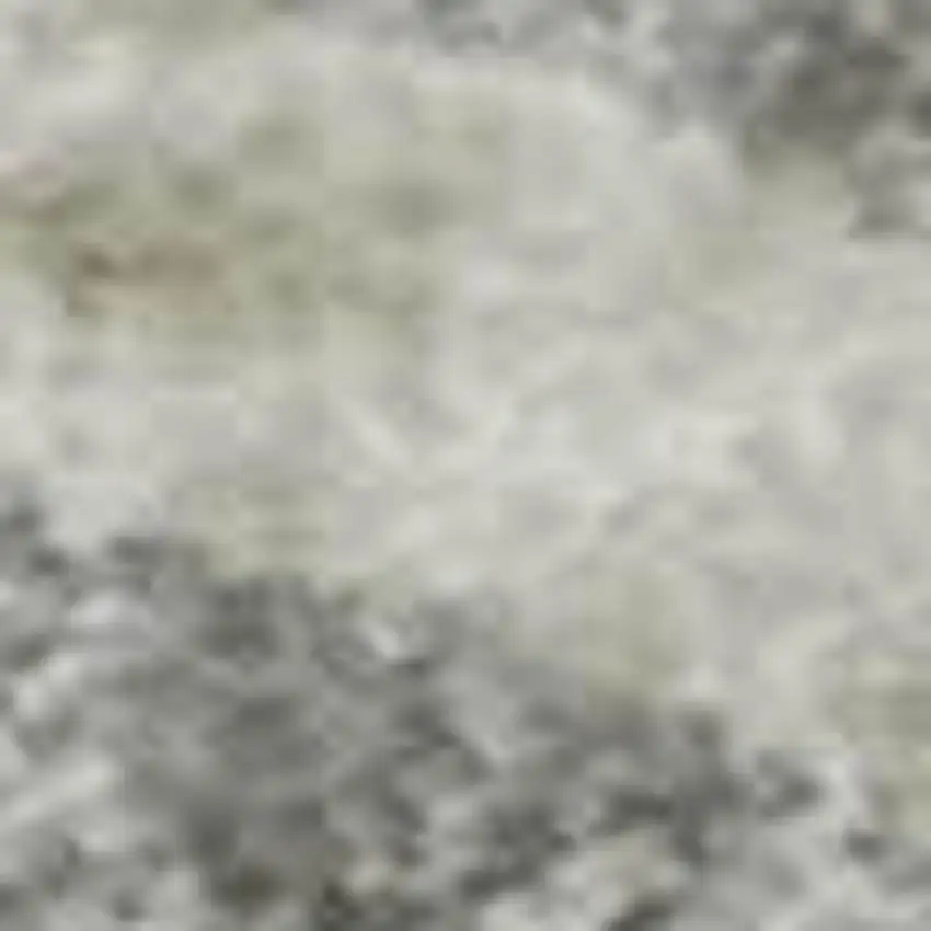 Silver And Ivory Geometric Washable Area Rug With UV Protection Photo 2