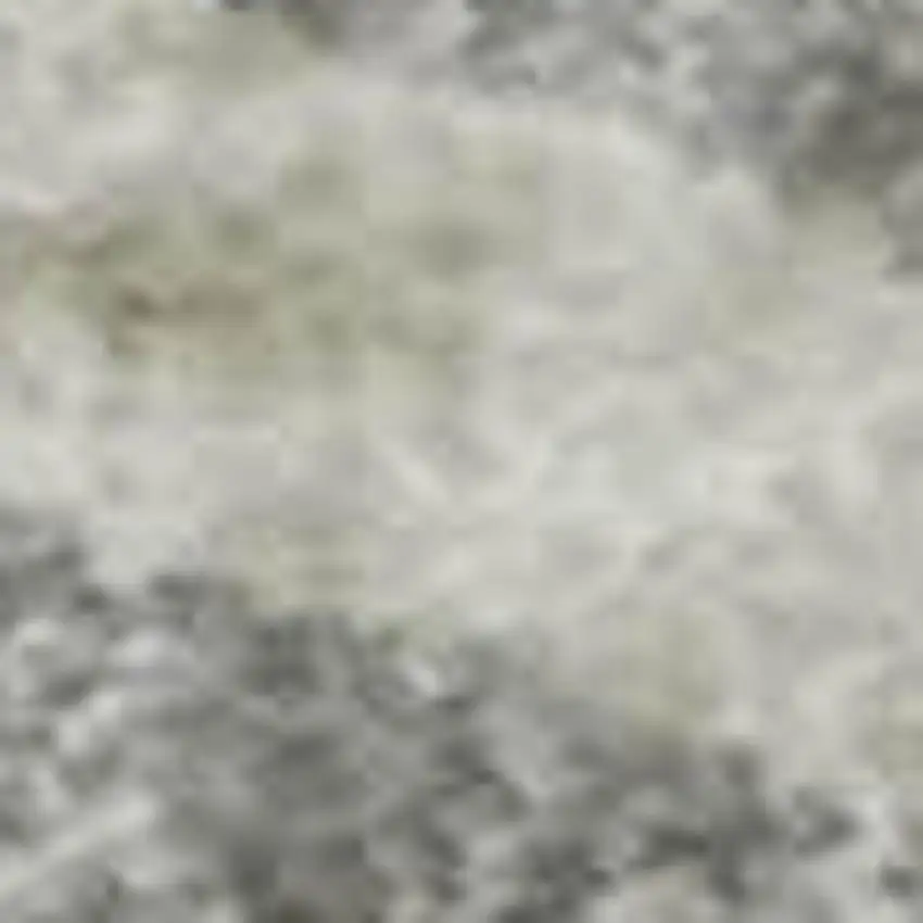 Silver And Ivory Geometric Washable Area Rug With UV Protection Photo 2