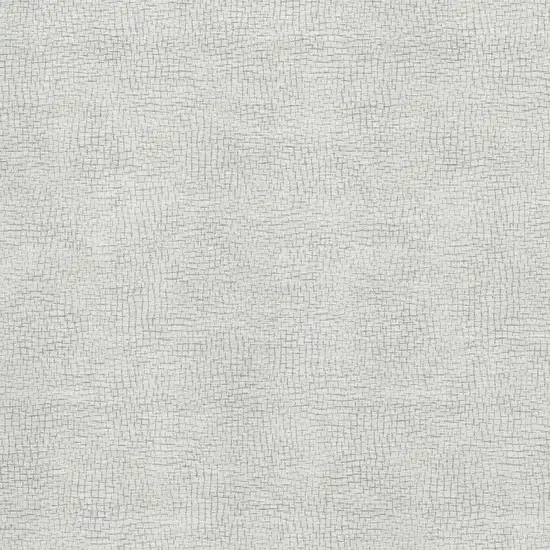 Silver And Ivory Geometric Washable Area Rug With UV Protection Photo 2