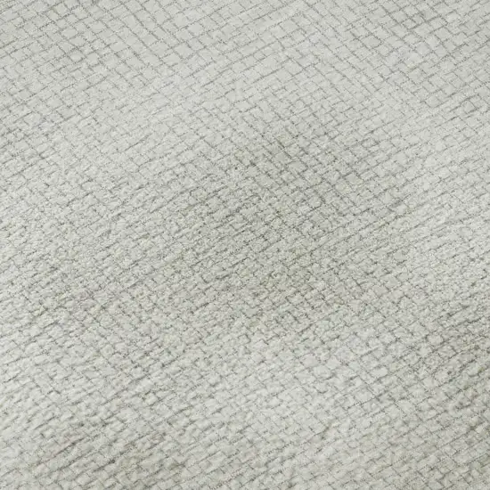 Silver And Ivory Geometric Washable Area Rug With UV Protection Photo 8
