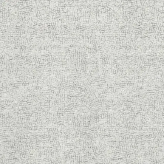 Silver And Ivory Geometric Washable Area Rug With UV Protection Photo 2