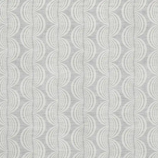 Silver And Ivory Ogee Washable Area Rug With UV Protection Photo 2