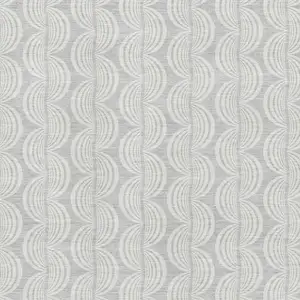 Photo of Silver And Ivory Ogee Washable Area Rug With UV Protection