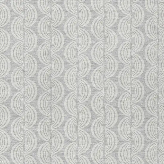 Silver And Ivory Ogee Washable Indoor Outdoor Area Rug Photo 5