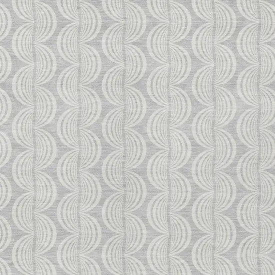 Silver And Ivory Ogee Washable Indoor Outdoor Area Rug Photo 6