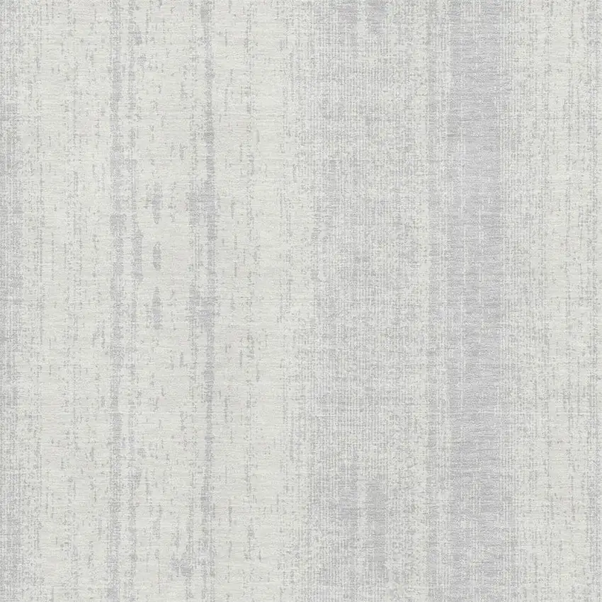 Silver And Ivory Striped Washable Area Rug With UV Protection Photo 4