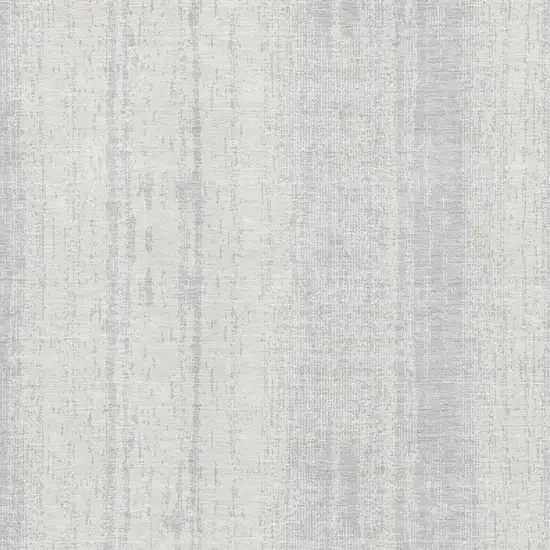 Silver And Ivory Striped Washable Area Rug With UV Protection Photo 4