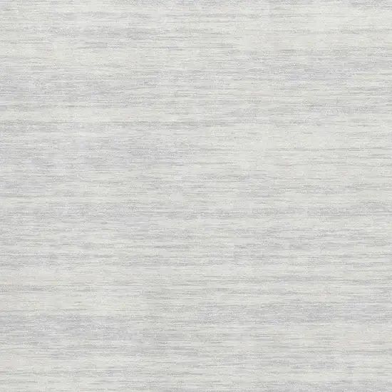 Silver And Ivory Striped Washable Area Rug With UV Protection Photo 2