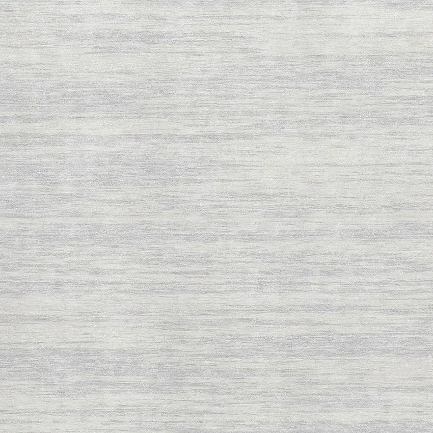 Silver And Ivory Striped Washable Area Rug With UV Protection Photo 2