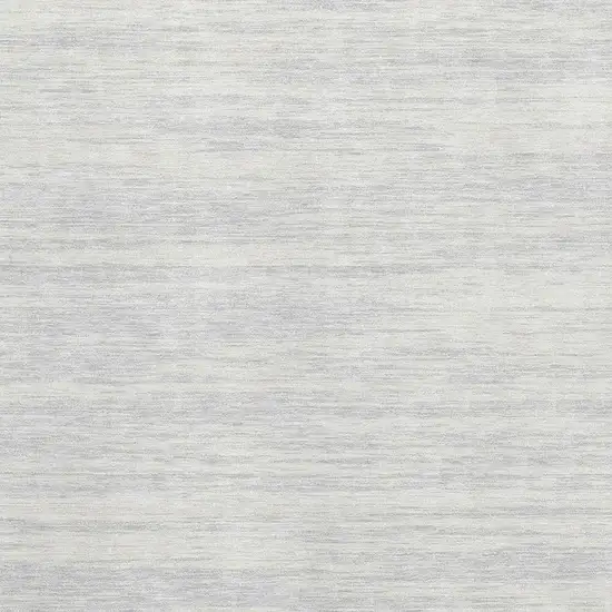 Silver And Ivory Striped Washable Area Rug With UV Protection Photo 2