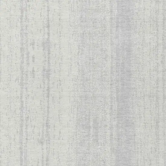 Silver And Ivory Striped Washable Indoor Outdoor Area Rug Photo 6