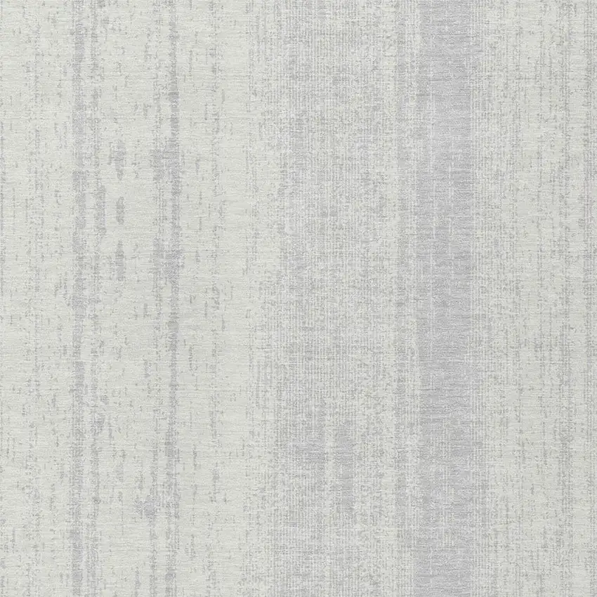 Silver And Ivory Striped Washable Indoor Outdoor Area Rug Photo 6