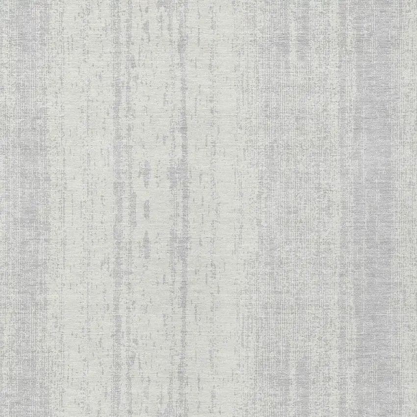 Silver And Ivory Striped Washable Indoor Outdoor Area Rug Photo 6