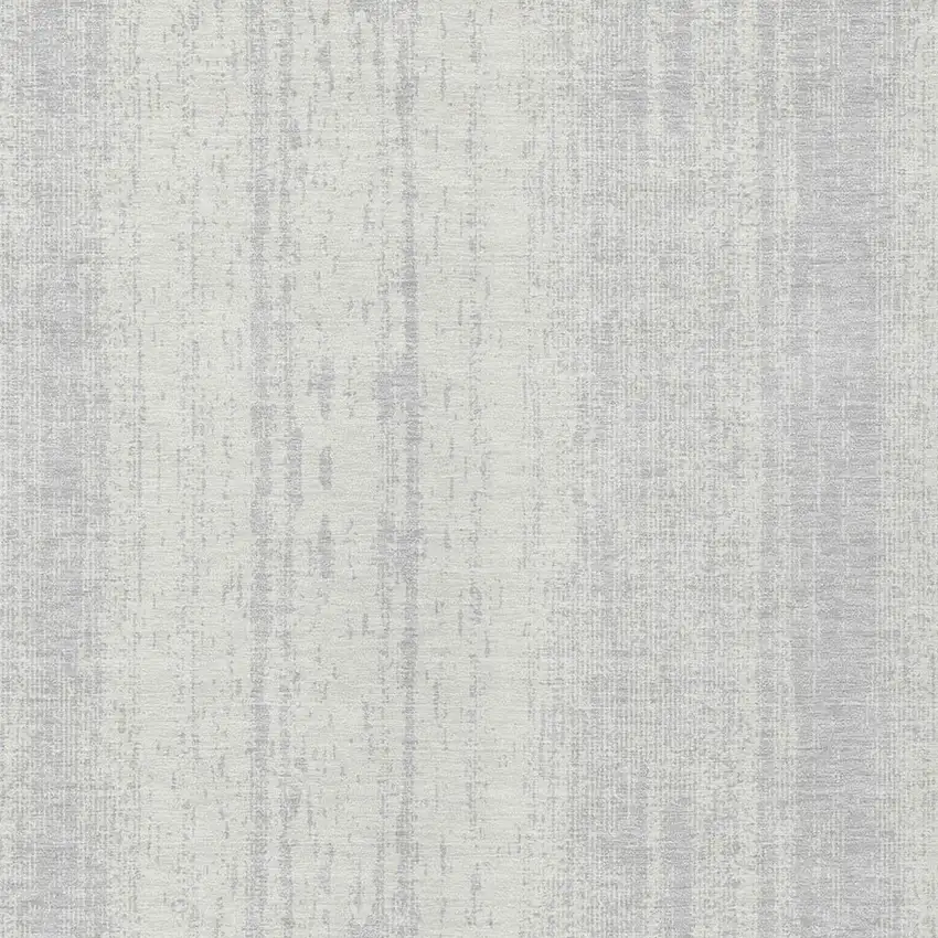 Silver And Ivory Striped Washable Indoor Outdoor Area Rug Photo 6