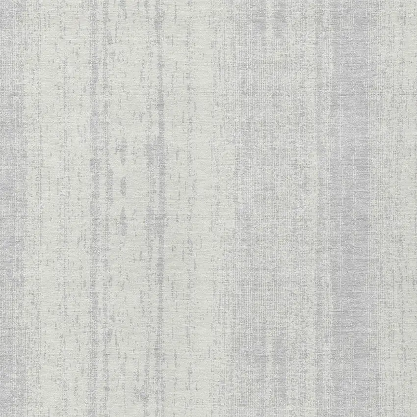 Silver And Ivory Striped Washable Indoor Outdoor Area Rug Photo 6