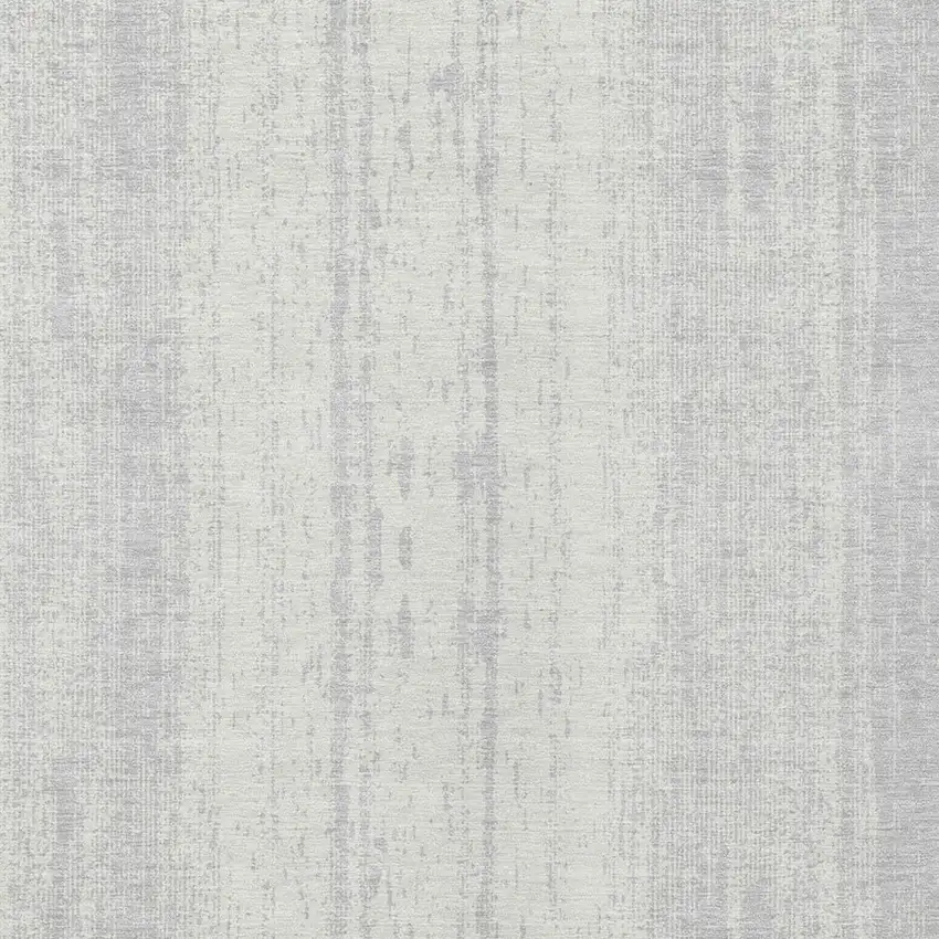 Silver And Ivory Striped Washable Indoor Outdoor Area Rug Photo 6