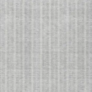 Photo of Silver And Ivory Striped Washable Indoor Outdoor Area Rug