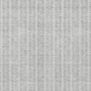 Photo of Silver And Ivory Striped Washable Indoor Outdoor Area Rug