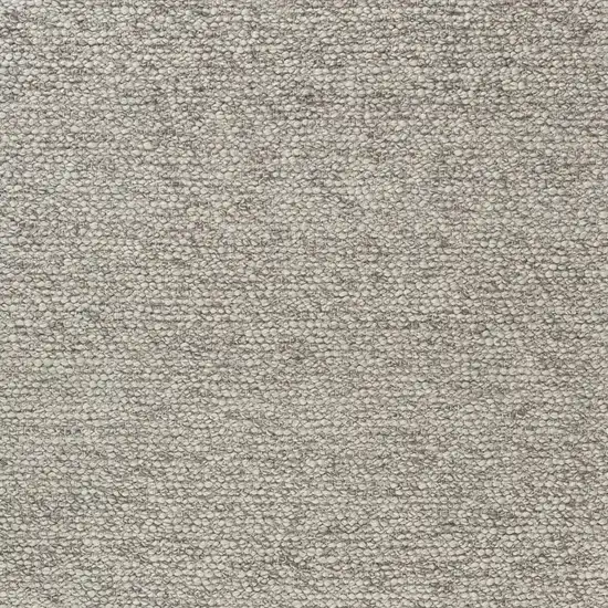 Silver And Light Gray Wool Hand Woven Square Rug Photo 4