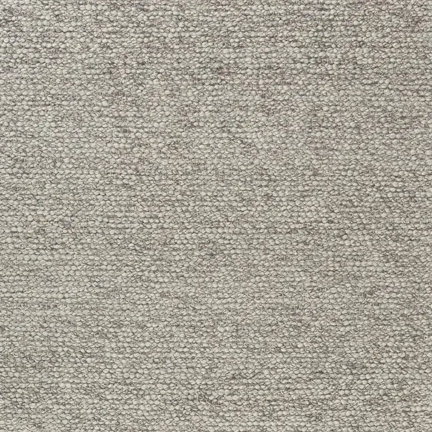 Silver And Light Gray Wool Hand Woven Square Rug Photo 4