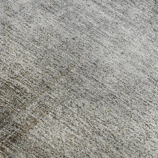 Silver Beige And Gray Abstract Washable Area Rug With UV Protection Photo 3