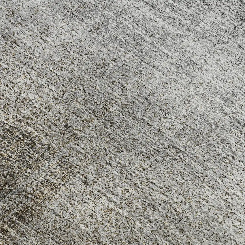 Silver Beige And Gray Abstract Washable Area Rug With UV Protection Photo 3