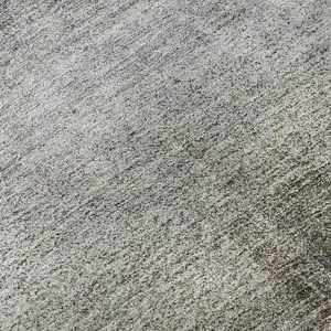 Photo of Silver Beige And Gray Abstract Washable Area Rug With UV Protection