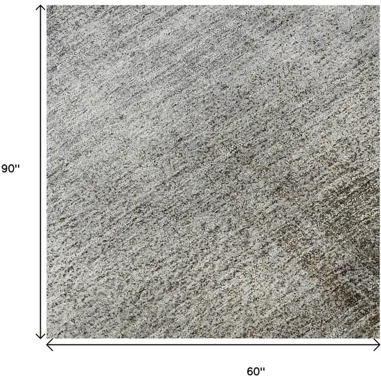 Silver Beige And Gray Abstract Washable Area Rug With UV Protection Photo 9