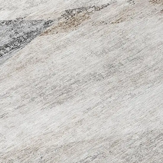 Silver Beige And Gray Abstract Washable Indoor Outdoor Area Rug Photo 8