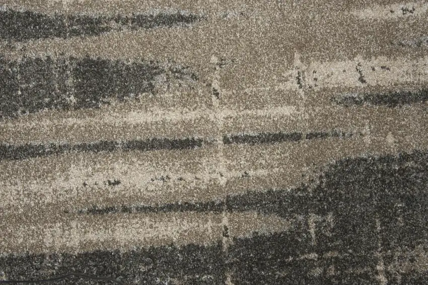 Silver Beige And Taupe Abstract Area Rug Photo 5