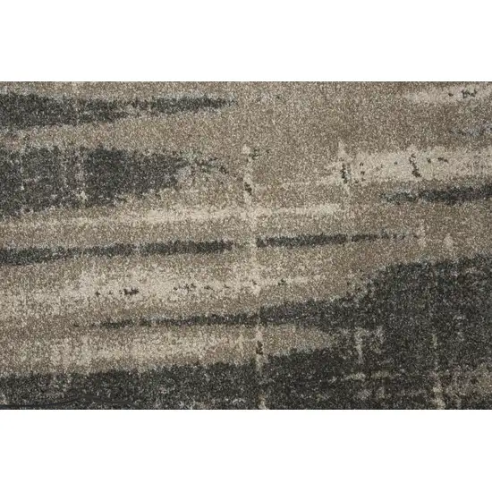 Silver Beige And Taupe Abstract Area Rug Photo 5