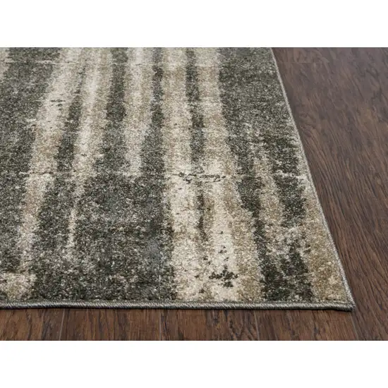 Silver Beige And Taupe Abstract Area Rug Photo 3