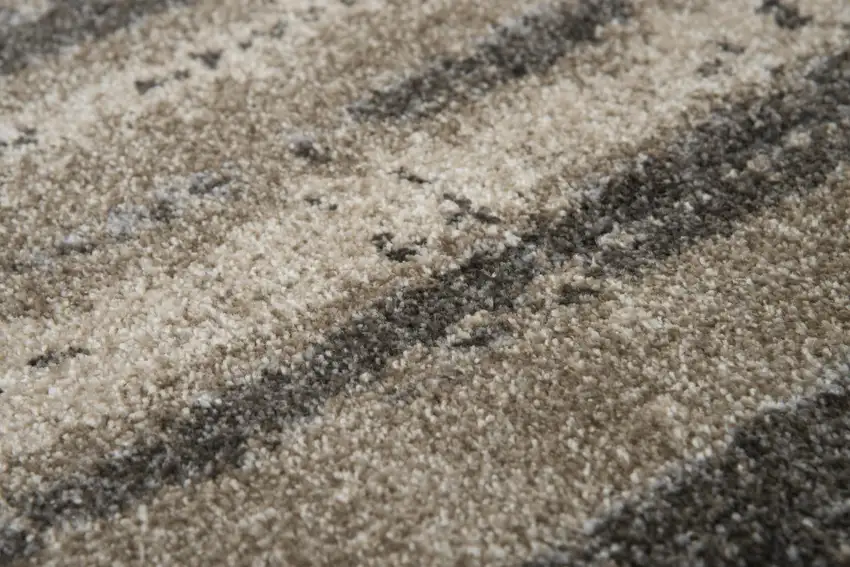 Silver Beige And Taupe Abstract Area Rug Photo 4