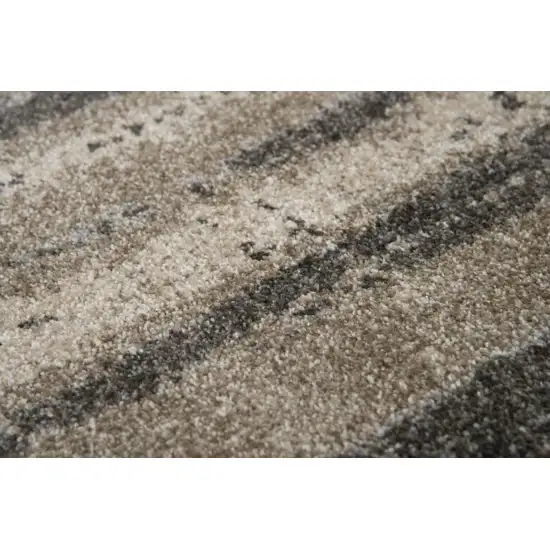 Silver Beige And Taupe Abstract Area Rug Photo 4