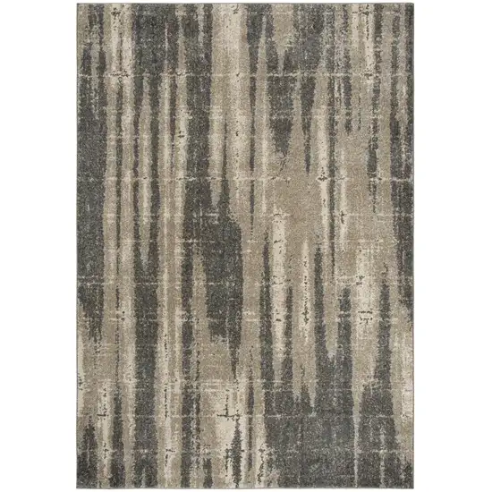 Silver Beige And Taupe Abstract Area Rug Photo 2