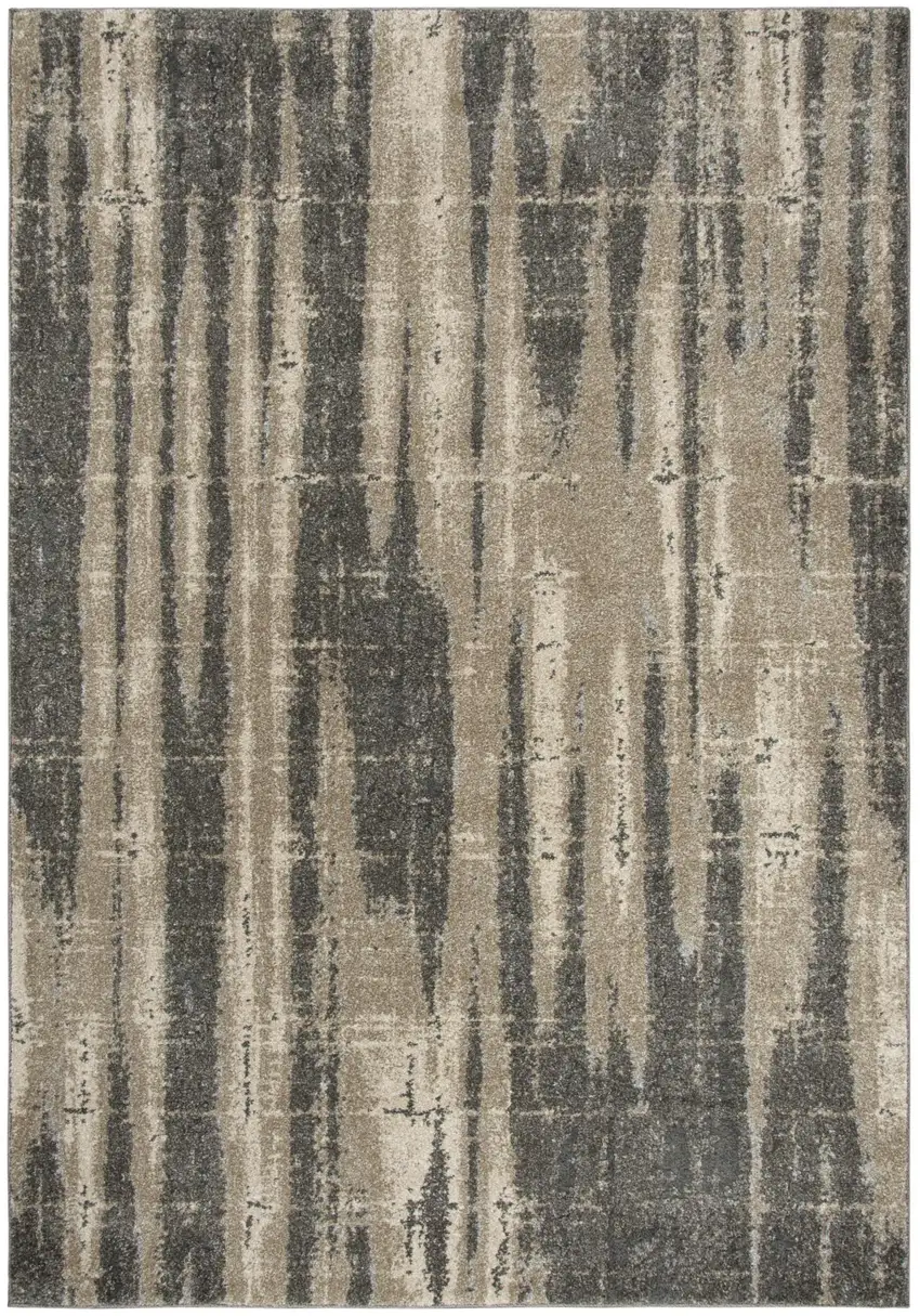 Silver Beige And Taupe Abstract Area Rug Photo 2