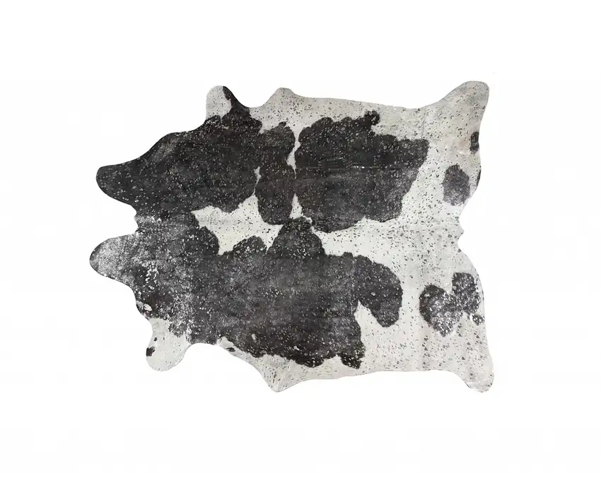 Silver Black & White Cowhide  Rug Photo 1