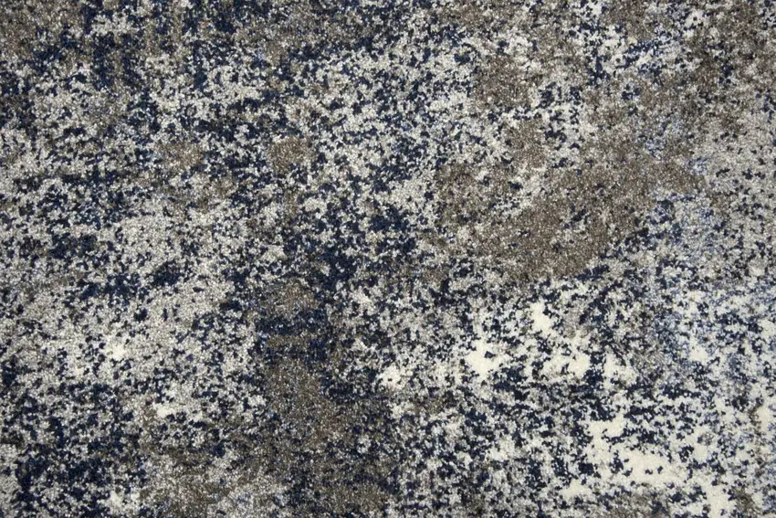 Silver Blue And Taupe Abstract Area Rug Photo 5