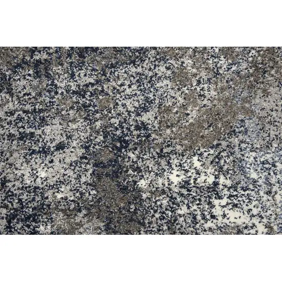 Silver Blue And Taupe Abstract Area Rug Photo 5