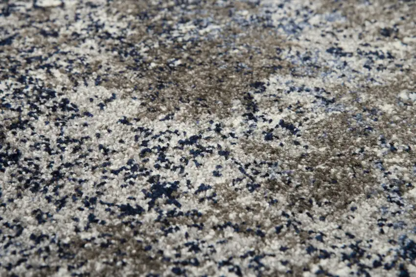 Silver Blue And Taupe Abstract Area Rug Photo 4